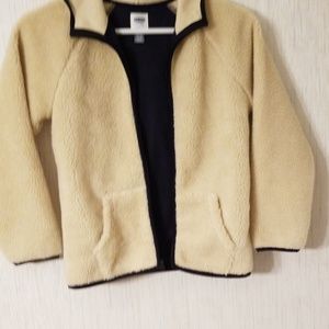 Womens beige and black lined hoody.  Perfect for f